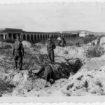 Planches de Deauville endommagées par la guerre
