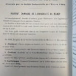 Relevé des premières médailles remises par la SIE en 1903